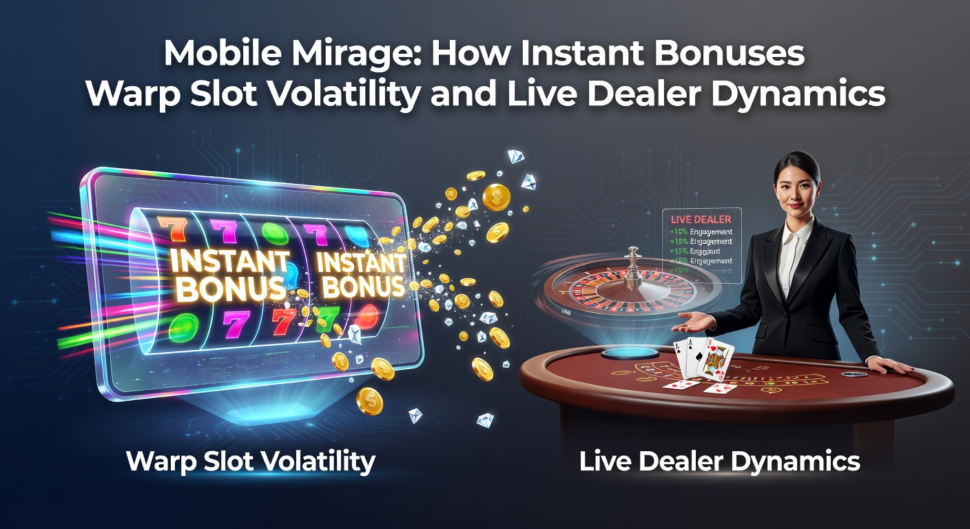 Grafik mit Slot-Volatilitätskurven und Bonus-Überlagerungen sowie Live-Dealer-Interaktion auf Mobilgerät