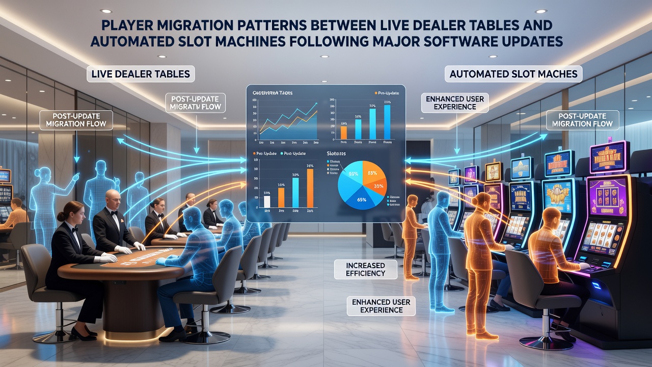 Darstellung von Spielerverhalten und Migrationsdynamiken nach Casino-Software-Updates